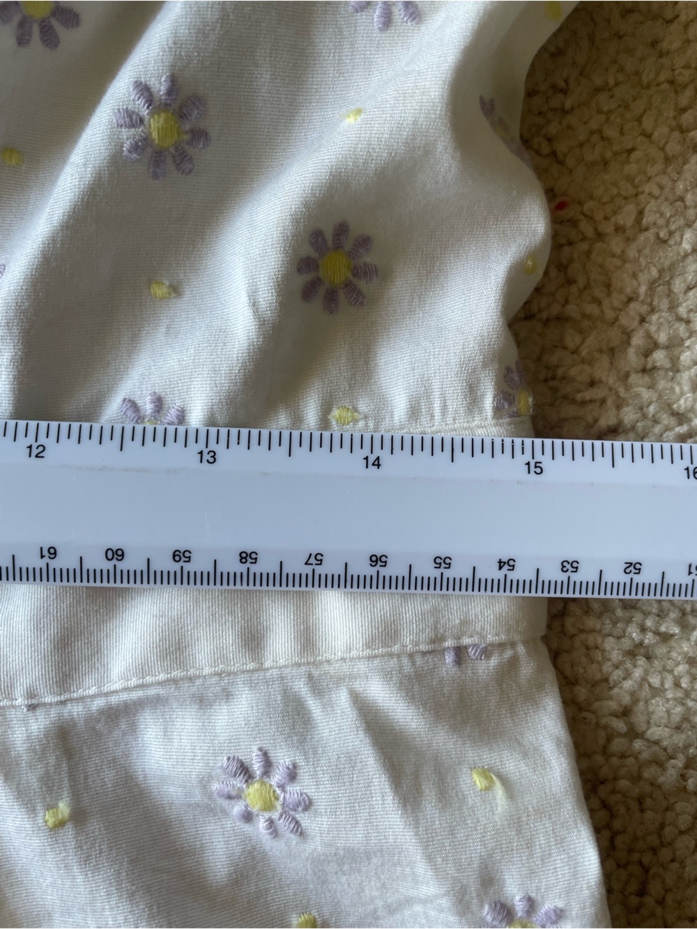 Odille White Halter Floral Peplum Tank Top with Lavender Trim - Picture 6 of 7